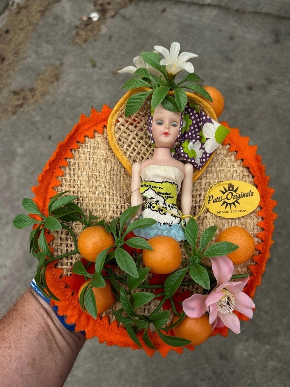 Vintage Patti-Originals Miami Florida Orange Queen Doll 1970s